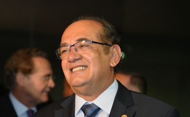 O ministro do Supremo Tribunal Federal, Gilmar Mendes, participa de sessão temática sobre reforma política, no Senado (Antonio Cruz/Agência Brasil)