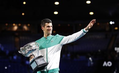 Djokovic levou o nono título do Grand Slam na Austrália em 2021.