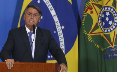 O presidente da República, Jair Bolsonaro, participa do evento Brasil pela Vida e pela Família, no Palácio do Planalto