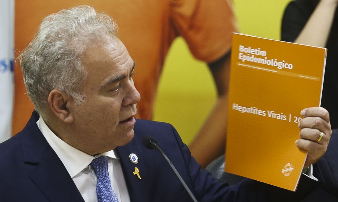 O ministro da Saúde Marcelo Queiroga lança a Campanha de Enfrentamento às Hepatites Virais