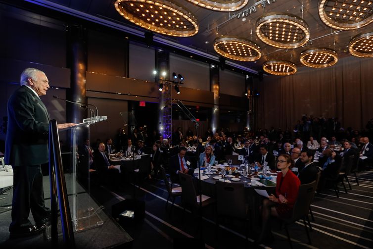  O presidente da República Michel Temer, participa de almoço com empresários em Nova Iorque
