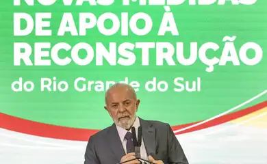 Brasília (DF), 29/05/2024 - O presidente Luiz Inácio Lula da Silva durante anúncio de novas medidas de apoio à população e à reconstrução do Rio Grande do Sul. Foto: Marcelo Camargo/Agência Brasil