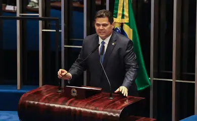 Brasília-DF 01/02/2025 Senador Davi Alcolumbre foi eleito novo presidente do Senado Nacional. Foto Antônio Cruz/ Agência Brasil.