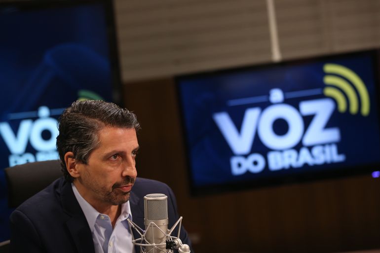 O ministro do Meio Ambiente, Joaquim Álvaro Pereira Leite, participa do programa A Voz do Brasil