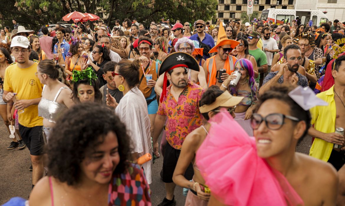 Brasília (DF), 01/03/2025 - Bloco de carnaval, Aparelhinho nas ruas de Brasília.
Foto: Joédson Alves/Agência Brasil