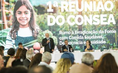 Brasília (DF), 05/03/2024 - O presidente Luiz Inácio Lula da Silva participa da abertura da 1ª Reunião Plenária Ordinária do Conselho Nacional de Segurança Alimentar e Nutricional (Consea), no Palácio do Planalto. Foto: Marcelo Camargo/Agência Brasil