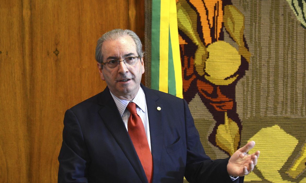 Brasília - O presidente da Câmara dos Deputados, Eduardo Cunha, recebe jornalistas para um café da manhã (Wilson Dias/Agência Brasil)