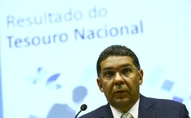 O secretário do Tesouro Nacional, Mansueto Almeida, durante entrevista coletiva para comentar o Resultado Primário do Governo Central de janeiro.