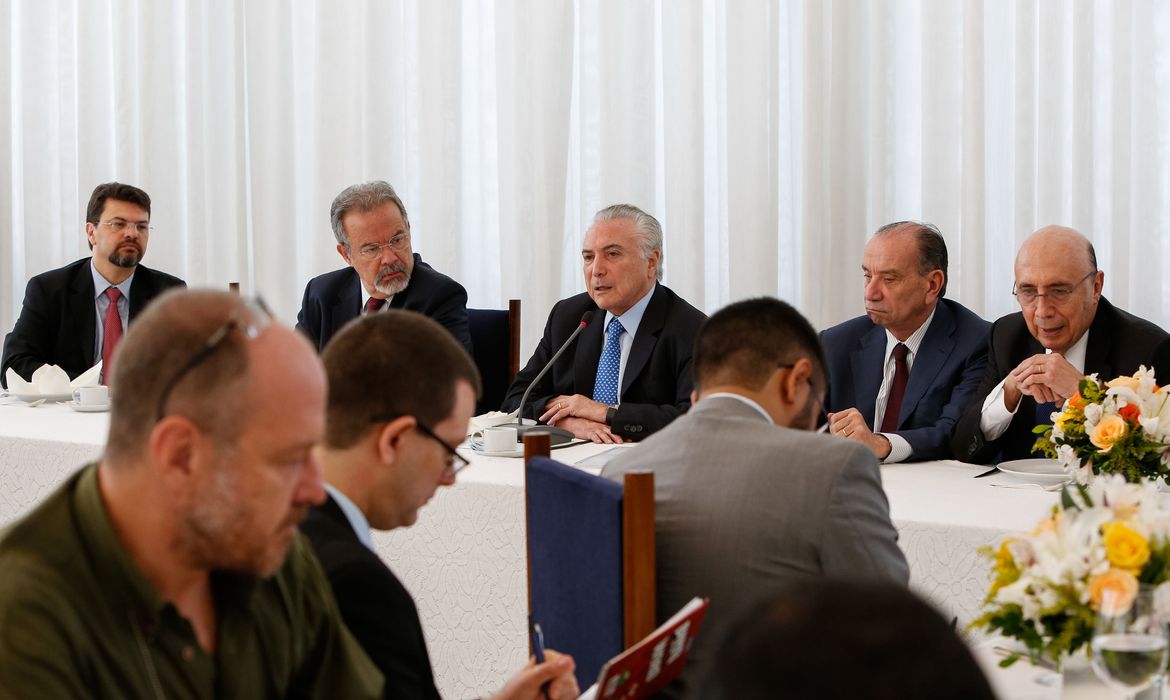 Brasília -  O presidente Michel Temer participa do café da manhã com jornalistas do Comitê do Palácio do Planalto (Alan Santos/PR)
