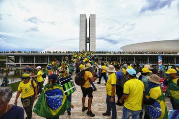Brasília (DF), 08.01.2023 - Manifestantes golpistas invadem o Congresso Nacional, STF e Palácio do Planalto. Foto: Marcelo Camargo/Agência Brasil/Arquivo