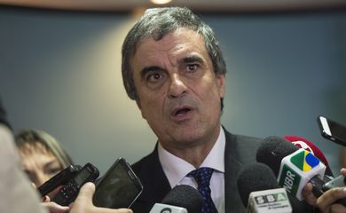 O Ministro da Justiça, José Eduardo Cardozo, em entrevista coletiva no Ministério da Justiça. (Marcelo Camargo/Agência Brasil)