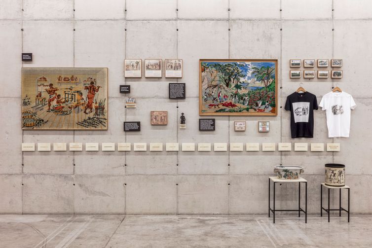Brasília (DF), 30/06/2025 -  Usando lençóis como tela, o artista beninense Roméo Mivekannin, recria obras consagradas mundialmente, principalmente das coleções do famoso Museu do Louvre, com um novo olhar e novos personagens
Galeria Nara Roesler/Divulgação