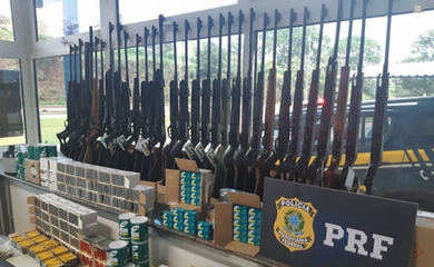 Esta é a maior apreensão de armas e munições já realizada pela PRF em Minas Gerais