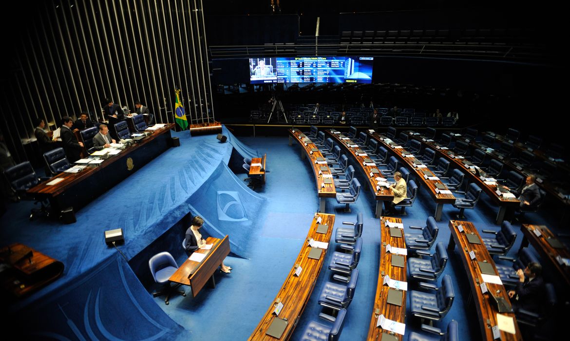 Plenário do Senado aprovou os projetos de decreto legislativo que criam o Banco do Brics, formado por Brasil, Rússia, Índia, China e África do Sul (Fabio Rodrigues Pozzebom/Agência Brasil)