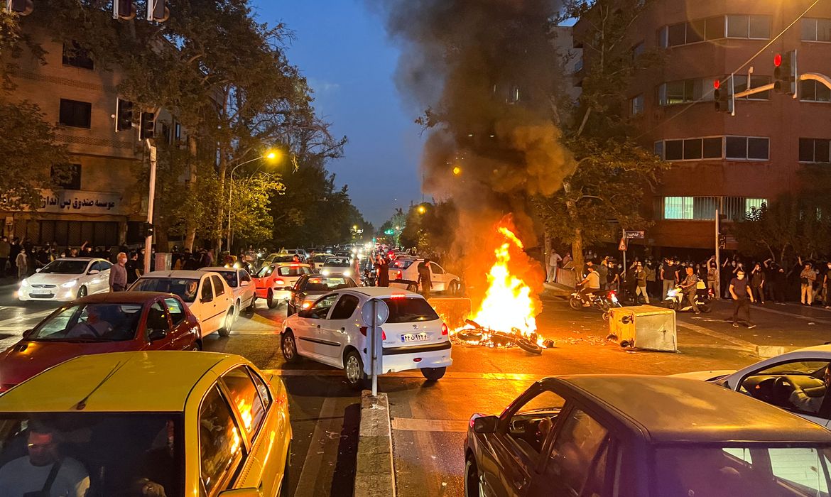 FILE PHOTO: Protest over the death of Mahsa Amini, in Tehran