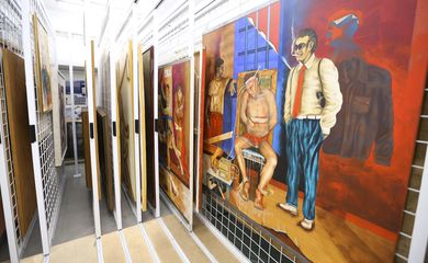 Painel A Verdade Ainda Que Tardia, do artista Elifas Andreato, está guardado no acervo da Câmara dos Deputados