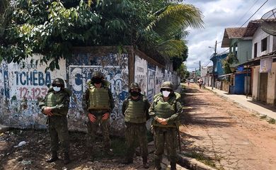 Tropas do Comando Conjunto Norte, formado pelo Comando Militar do Norte, 4º Distrito Naval e Ala 9, nas Eleições 2020 no Pará, Amapá e Maranhão.