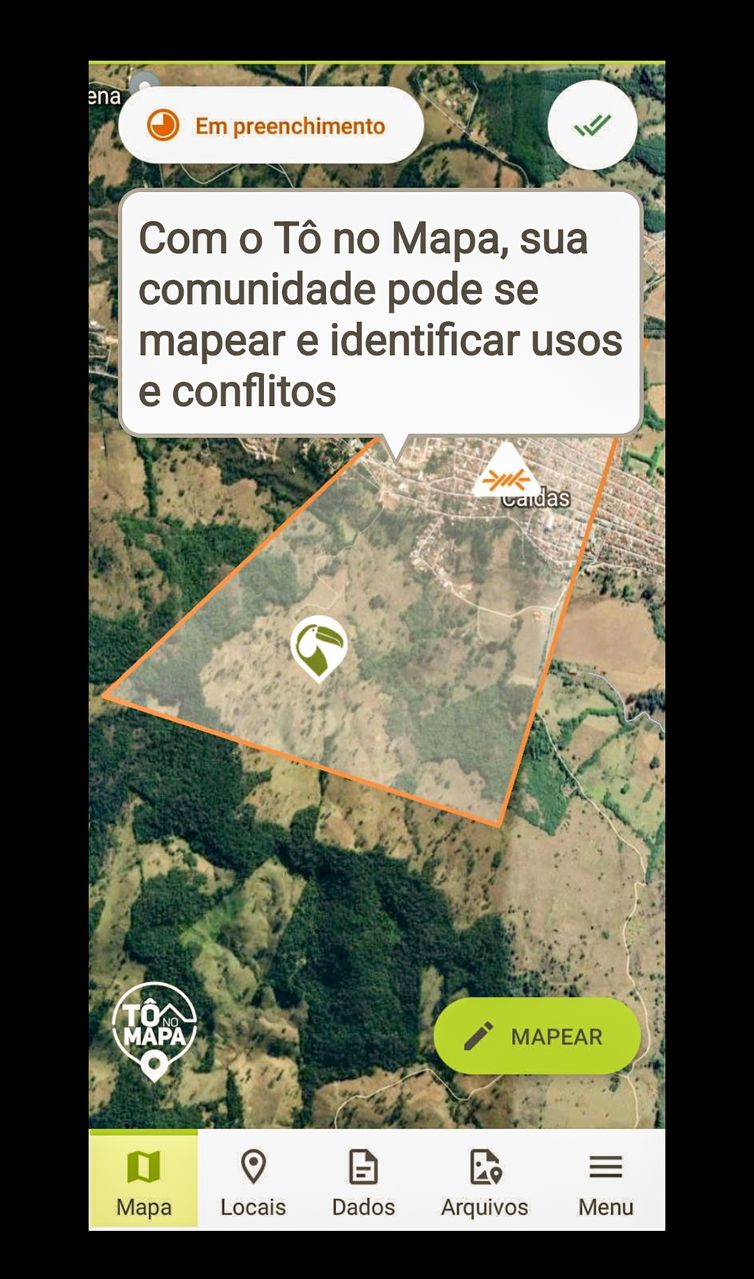 Brasília (DF) 21/09/2023 – Matéria especial Tô no Mapa - Detalhe captura de tela do APP  Foto: Joédson Alves/Agência Brasil