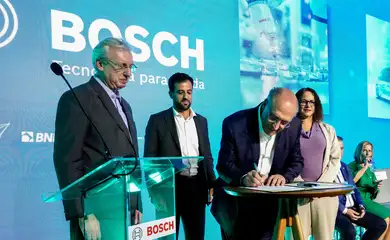 São Paulo (SP) 20/02/2025 - Vice Presidente da República Geraldo Alckmin durante Visita à BOSCH e Anúncio de Financiamento Público Federal e implementação do Centro de Competência Global de Pesquisa , Desenvolvimento e Manufatura de Tecnologias para o Agronegócio Digital em Campinas SP. 
Foto: Cadu Gomes/VPR