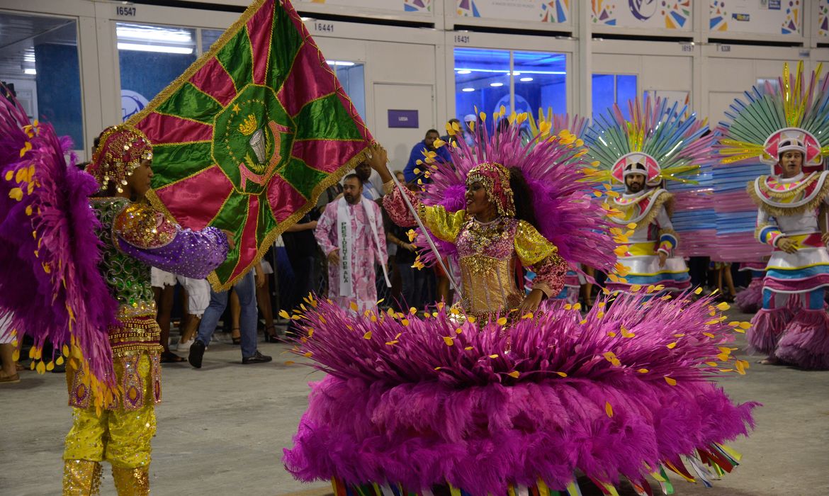Rio de Janeiro - Desfile da escola de samba Mangueira, pelo grupo especial, no Sambódromo (Fernando Frazão/Agência Brasil)