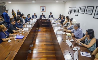 Brasília, 18/12/2023,  Paulo Pimenta, ministro-chefe da SECOM e Jean Lima, presidente da EBC, durante reunião do grupo de trabalho. Foto: Lucas Leffa/Secom