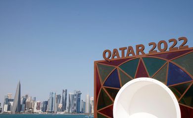 Logo da Copa do Mundo Catar 2022 em Doha