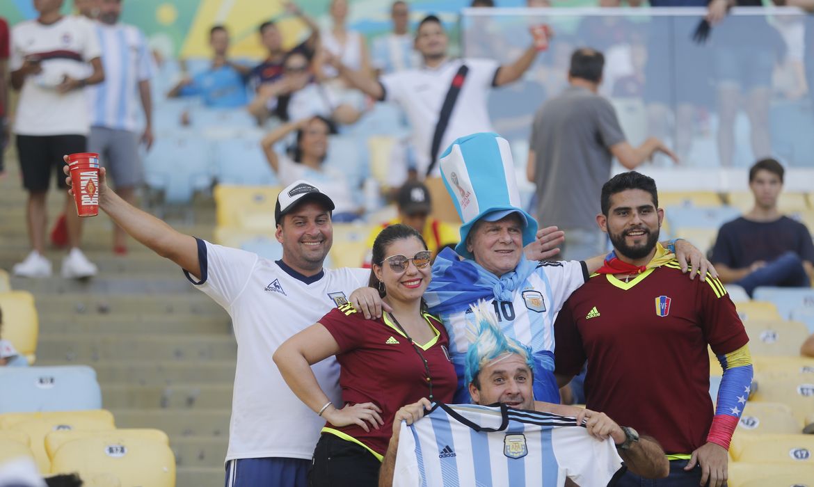 Argentina e Venezuela disputam quartas de final da Copa América Brasil 2019 no Maracanã, Rio de Janeiro.
