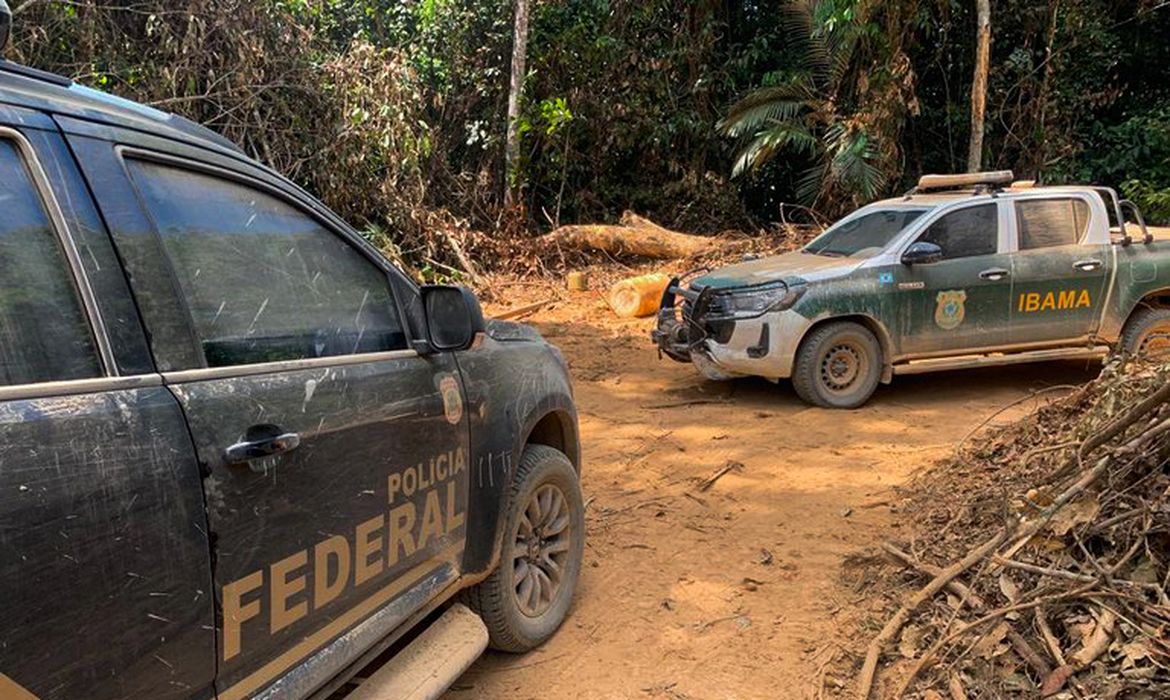 Sinop (MT) -  A Polícia Federal, em ação conjunta com o Ibama e o ICMBio, realizou operação de combate à extração ouro e desmatamento ilegais no Parque Nacional do Juruena (PNJu), em Nova Bandeirantes, região norte do estado de Mato Grosso. A Operação Ibi-Çoroc foi deflagrada no dia 1/8 e teve os trabalhos estendidos até no  final da tarde  desta quinta-feira, dia 3/4.
Foto: Policia Federal/Divulgação