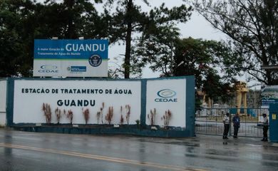  Fachada da Estação de Tratamento de Água Guandu, em Nova Iguaçu, na Baixada Fluminense.