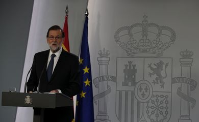 O presidente da Espanha, Mariano Rajoy, faz pronunciamento sobre referendo na Catalunha (Reuters/Sergio Perez/Direitos Reservados)