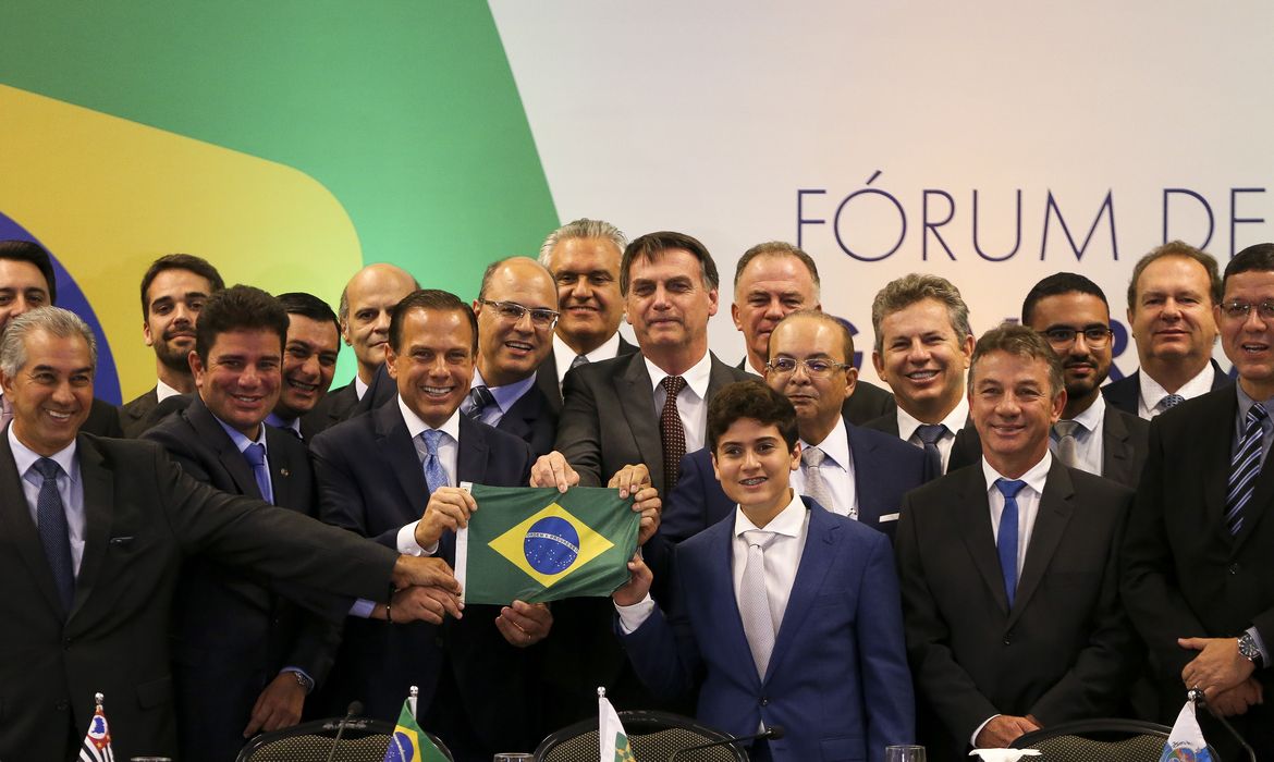  O Presidente eleito, Jair Bolsonado, participa de Fórum de Governadores eleitos e reeleitos, em Brasília. 