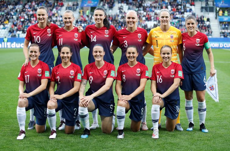 Seleção da Noruega na Copa do Mundo de Futebol Feminino - França 2019. 