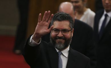 O futuro ministro do MRE, Ernesto Araújo, na cerimônia de diplomação do presidente eleito, Jair Bolsonaro, no TSE.