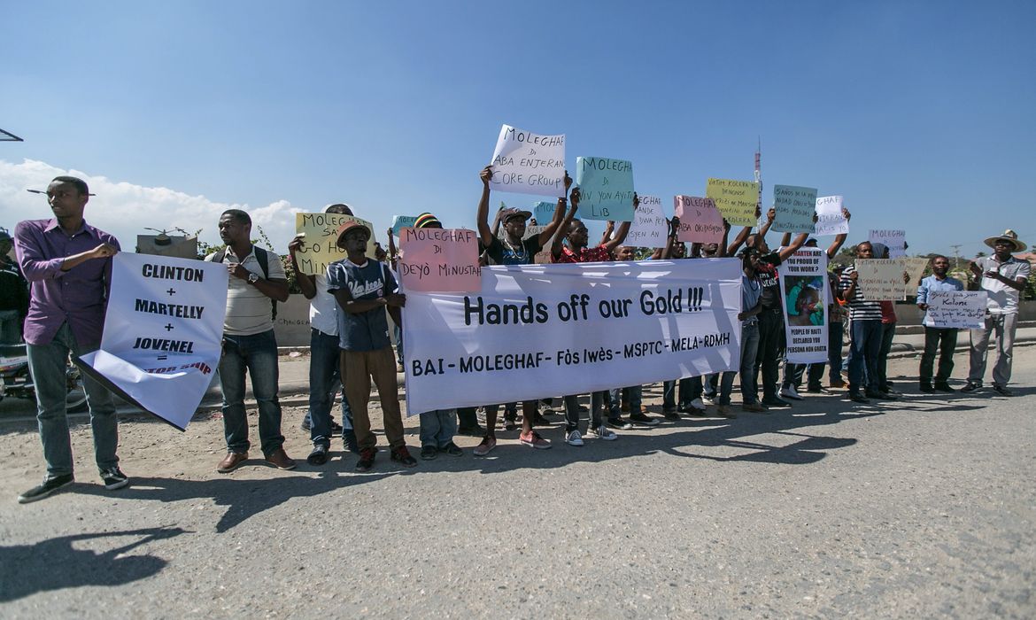 Protesto em eleições no Haiti