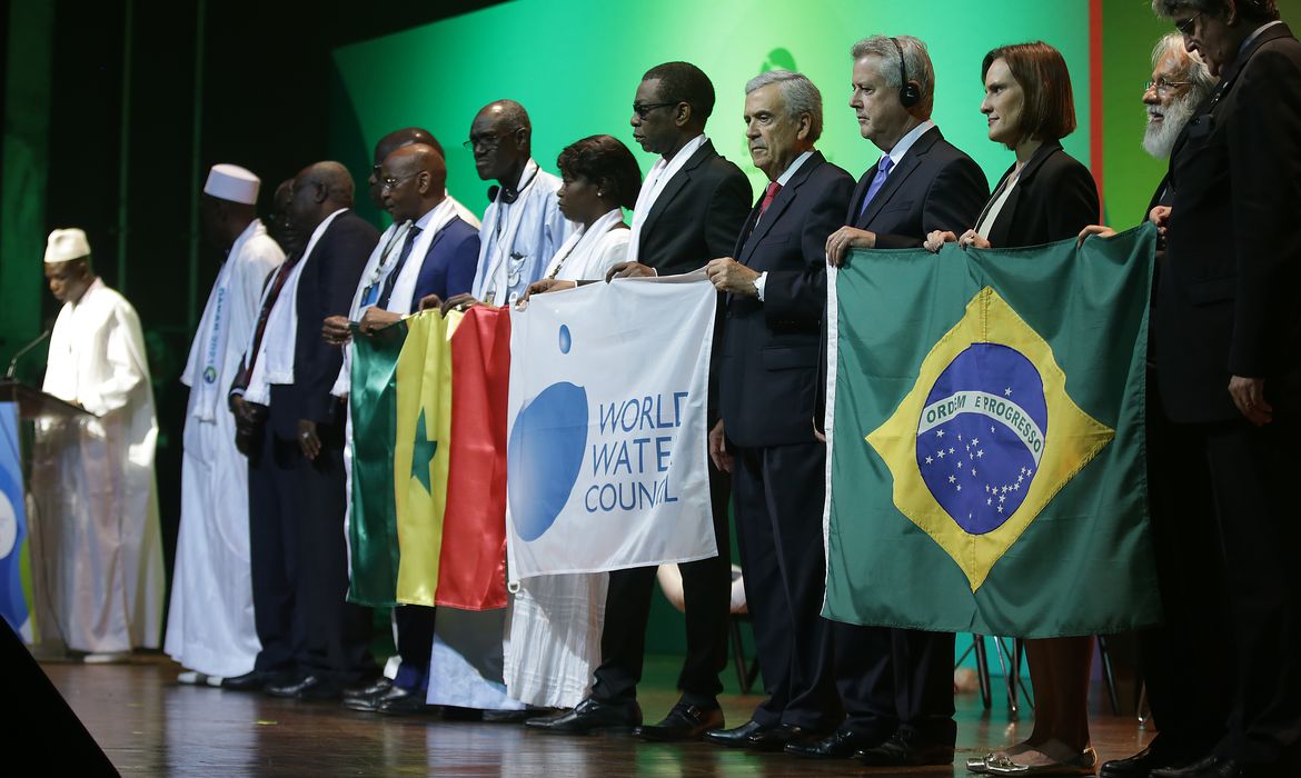 Brasília - Cerimônia de encerramento do 8º Fórum Mundial da Água e entrega da Declaração de Sustentabilidade, construída com base em contribuições dos participantes (Antonio Cruz/Agência Brasil)