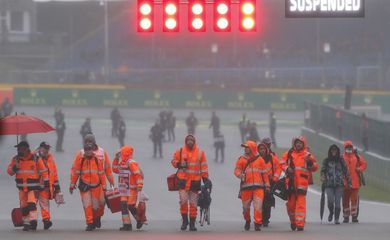 Paralisação do GP da Bélgica de F1 devido à chuva - Fórmula 1