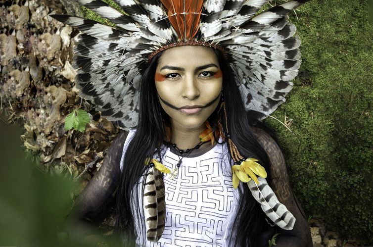 Brasília - 21/11/2025 -Juma Xipaia denuncia impactos de megaempreendimentos na Amazônia. Foto: Evelyn Lynam