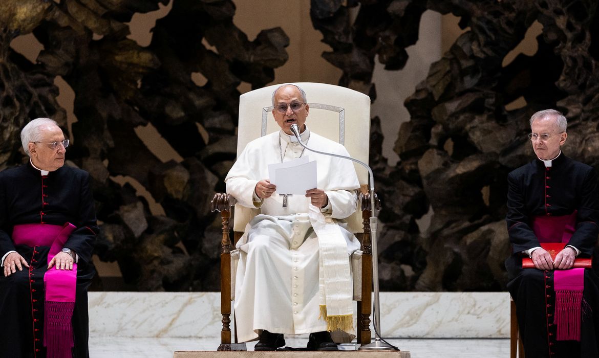 Papa Leão 14 no Vaticano
 12/5/2025   Reuters/Eloisa Lopez/Proibida reprodução