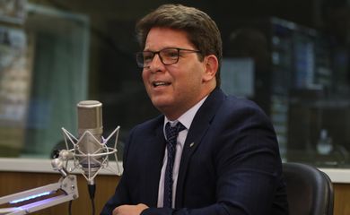 O secretário de Cultura, Mario Frias, participa do programa A Voz do Brasil