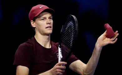 Jannik Sinner no ATP Finals em Turim
 10/11/2025     REUTERS/Guglielmo Mangiapane