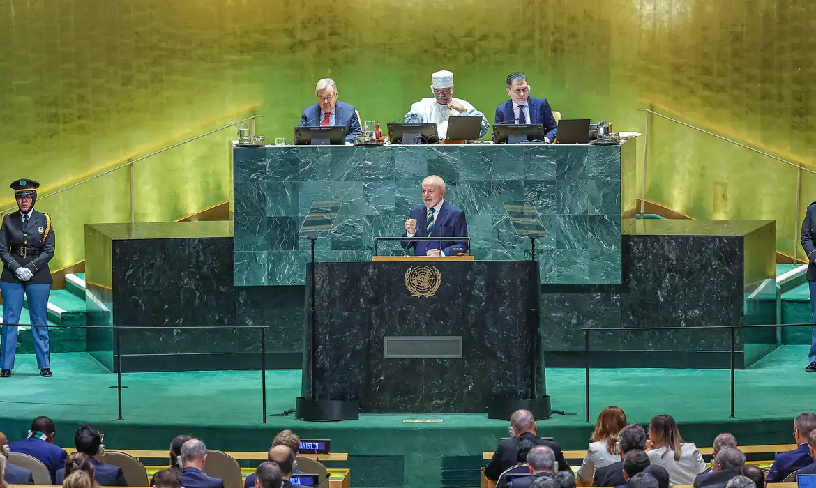 Nova York (NY), 24/09/2024 - Presidente da República, Luiz Inácio Lula da Silva, durante a Abertura do Debate Geral da 79ª Sessão da Assembleia Geral das Nações Unidas, no Salão da Assembleia Geral, da Sede das Nações Unidas (ONU). Foto: Ricardo Stuckert/PR