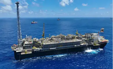Santos (SP), 02/01/2026 - A Petrobras inicia produção de petróleo do navio-plataforma P-78, no campo de Búzios, no pré-sal da Bacia de Santos. Búzios 6 (P-78) possui capacidade de produzir 180 mil barris de óleo e 7,2 milhões de m³ de gás diários. Foto: Petrobras/Divulgação