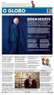 Capa do Jornal O Globo Edição 2024-07-22