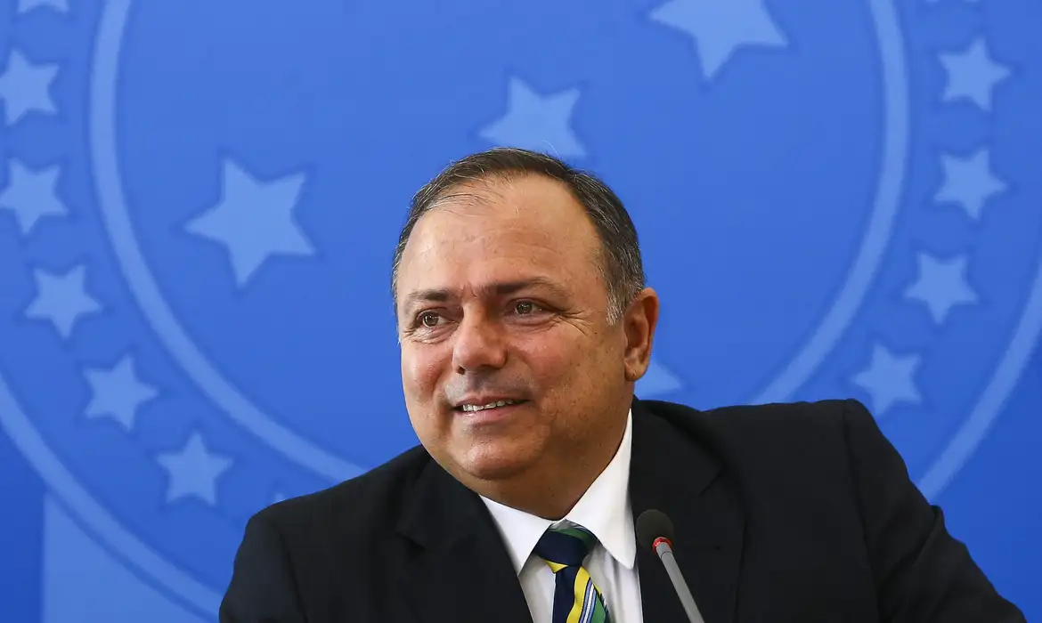 Marcelo Camargo/Agência Brasil O ministro da Saúde, Eduardo Pazuello, concede entrevista coletiva após anúncio do Plano Nacional de Operalização de Vacinação contra a Covid-19.