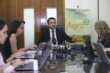 O secretário Executivo do Ministério da Agricultura, Eumar Roberto Novacki conversa com a imprensa para falar sobre as ações de transição com o novo governo.