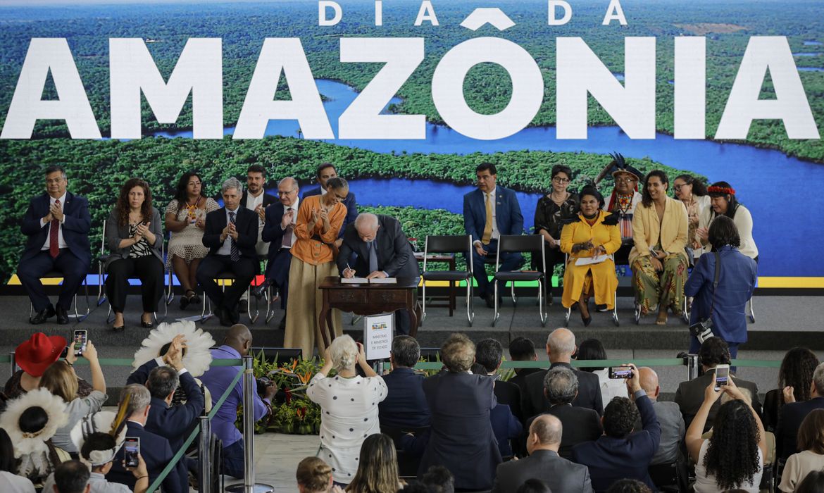Brasília (DF) - 05/09/2023 - O presidente Luiz Inácio Lula da Silva, participa de cerimônia comemorativa do Dia da Amazônia
Foto: Joédson Alves/Agência Brasil
