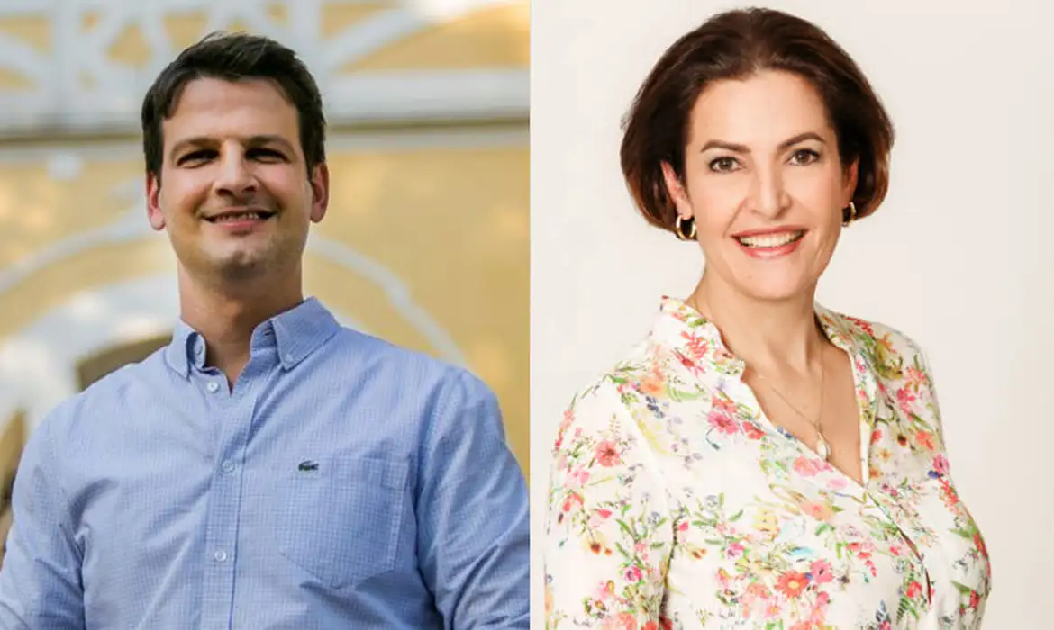 Brasília (DF), 01/10/2024 - Eduardo Pimentel e Cristina Graeml, candidatos à prefeitura de Curitiba (PR). Eleições 2024. Foto: Eduardo Pimentel/Arquivo Pessoal e PMB/Divulgação
