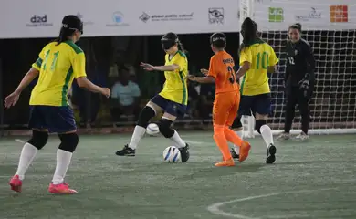 Índia - 05/10/2025 - Brasil estreia com vitória na Copa do Mundo de futebol de cegas. Fotos: Renan Cacioli/CBDV