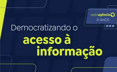 Brasília- 05/10/2025 - Comemoração aos 21 anos da Radioagência Nacional. Arte: Rádio Agência.