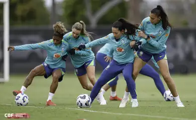 treino da seleção brasileira feminina de futebol nos EUA, em 1º/04/2025